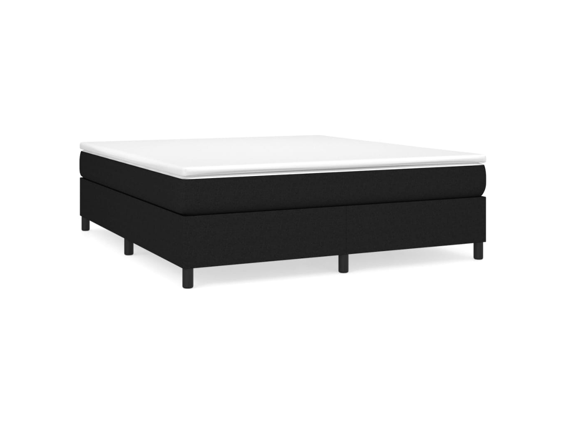 Maison Exclusive - Cama Box Spring Con Colchón Tela Negro 180x200 Cm