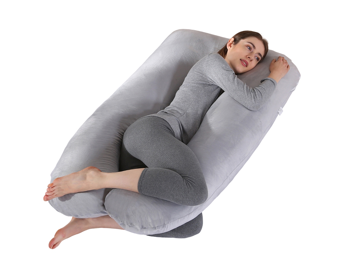 Almohada Para Embarazadas, Almohada En U Desmontable Y Lavable, Gran Cojín De Espalda