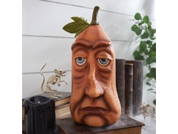 Decoración De Calabaza De Halloween De 7,4 Pulgadas, Cabeza De Calabaza Con Expresión Grotesca Para Halloween