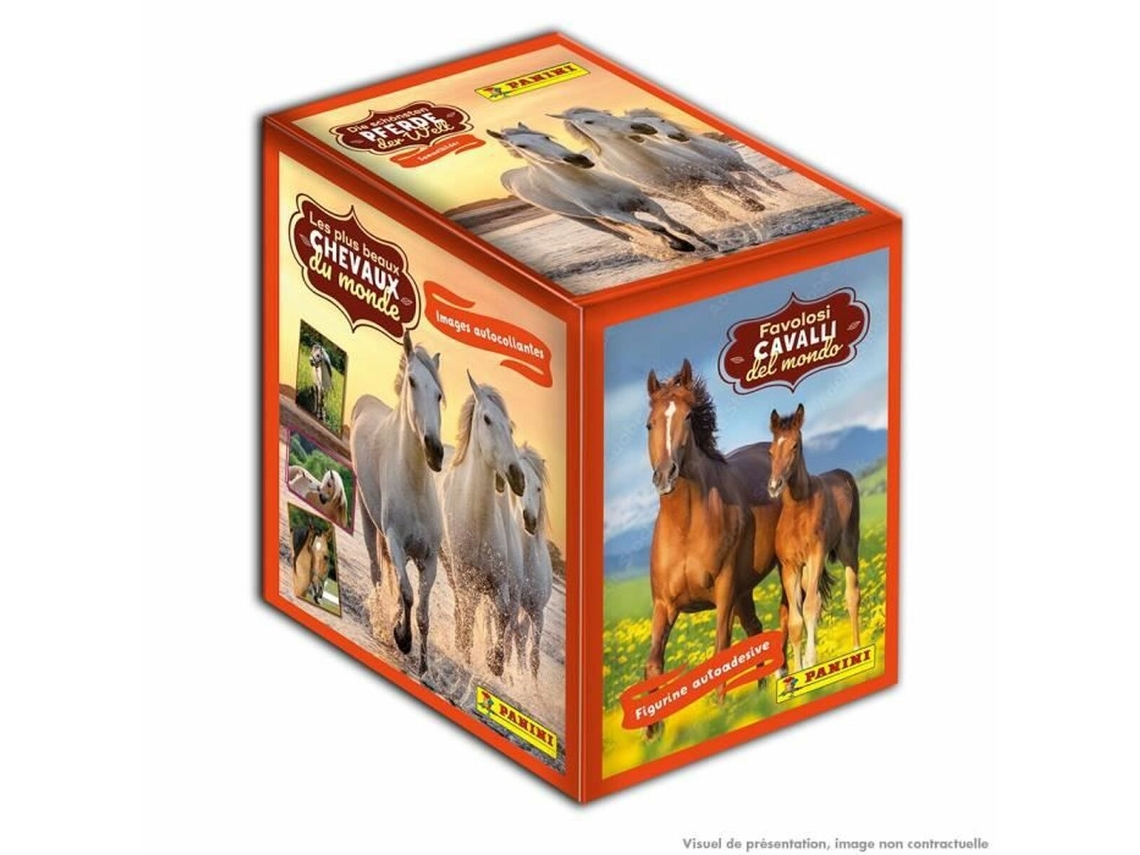 Pack de cromos PANINI Le plus beaux Chevaux du monde 36 Sobres