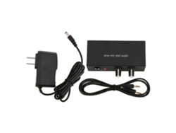 Preamplificador De Sonido Estéreo Con 3 Puertos De Salida De 3,5 Mm/6,5 Mm Para Micrófono Y Auriculares. Carcasa De Aluminio. Enchufe Estadounidense.