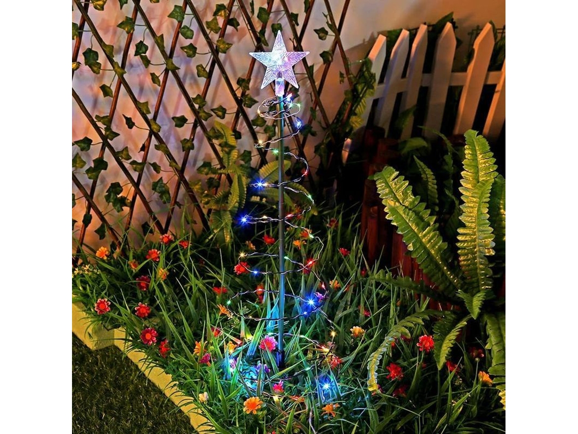Árbol De Navidad Solar Con Luces Led, Decoración Para Jardín Exterior, Modos De Iluminación, Resistente A La Intemperie.