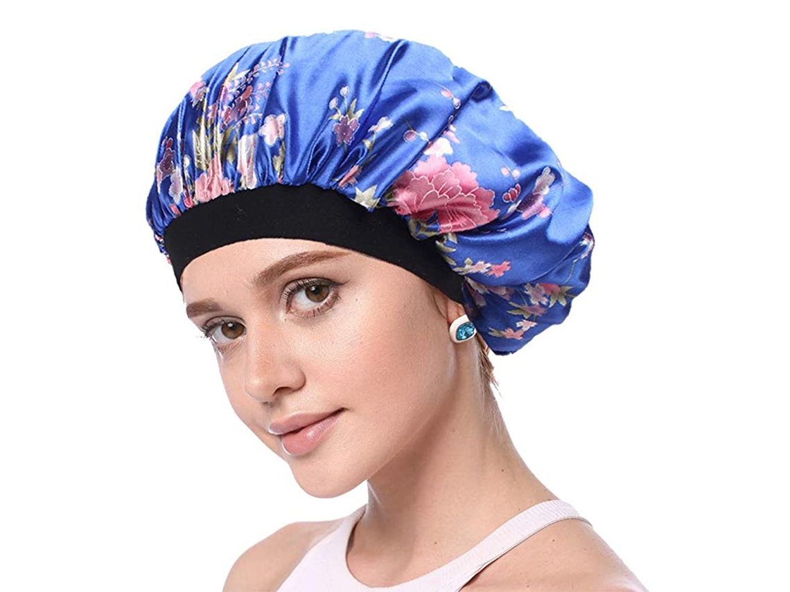 Toalla JEIIBRZUI Gorro Satén Capa Elástico Azul (Talla Única)