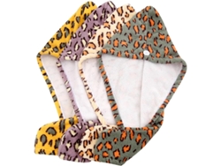 Lot De 4 Turbans De Bain En Microfibre Épaissie Imprimé Léopard Para Cheveux, Secado Rápido Y A...