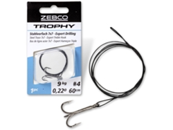 Bajo de línea de acero con anzuelo triple ZEBCO Trophy Trace 7x7 - Expert 50 cm / 6 kg