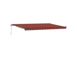 Maison Exclusive - Toldo Retráctil Naranja Y Marrón 500 X 300 Cm Tela Y Aluminio