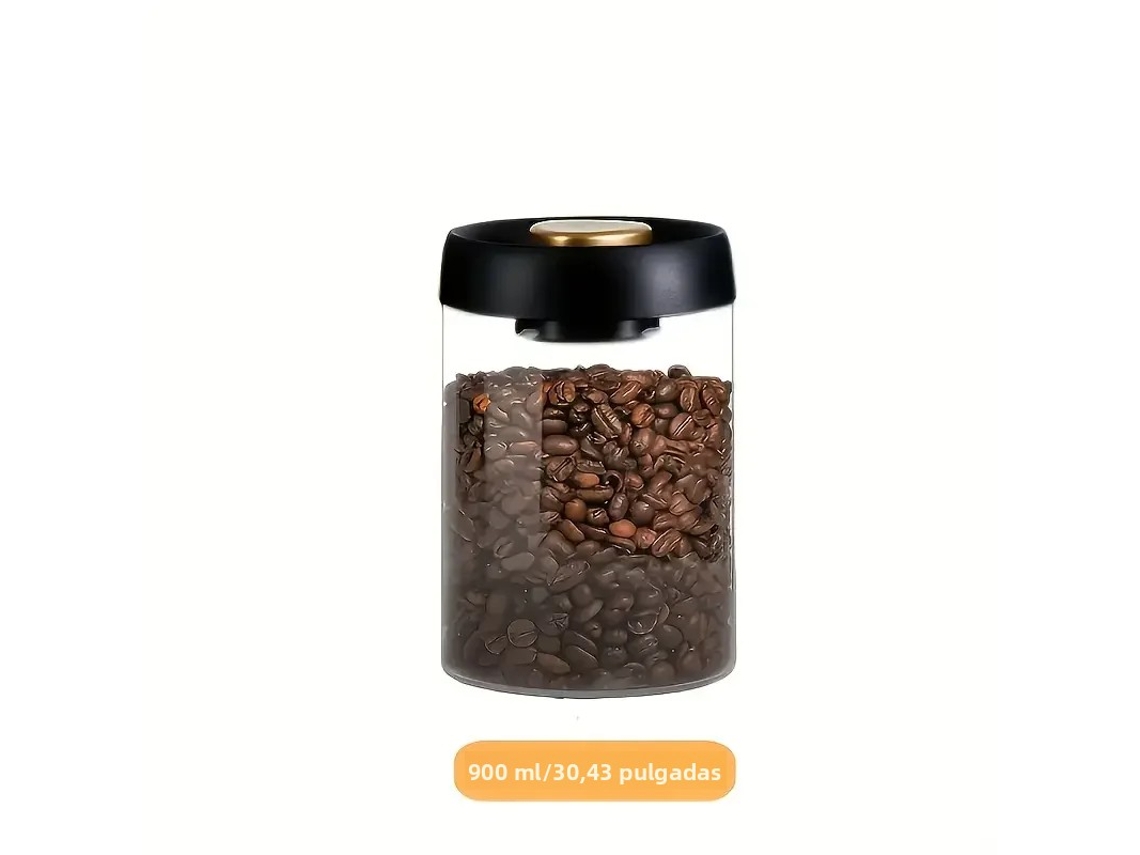 Juego de recipientes para alimentos de vidrio transparente MDUG, sellados al vacío y resistentes a la humedad (900 ml)