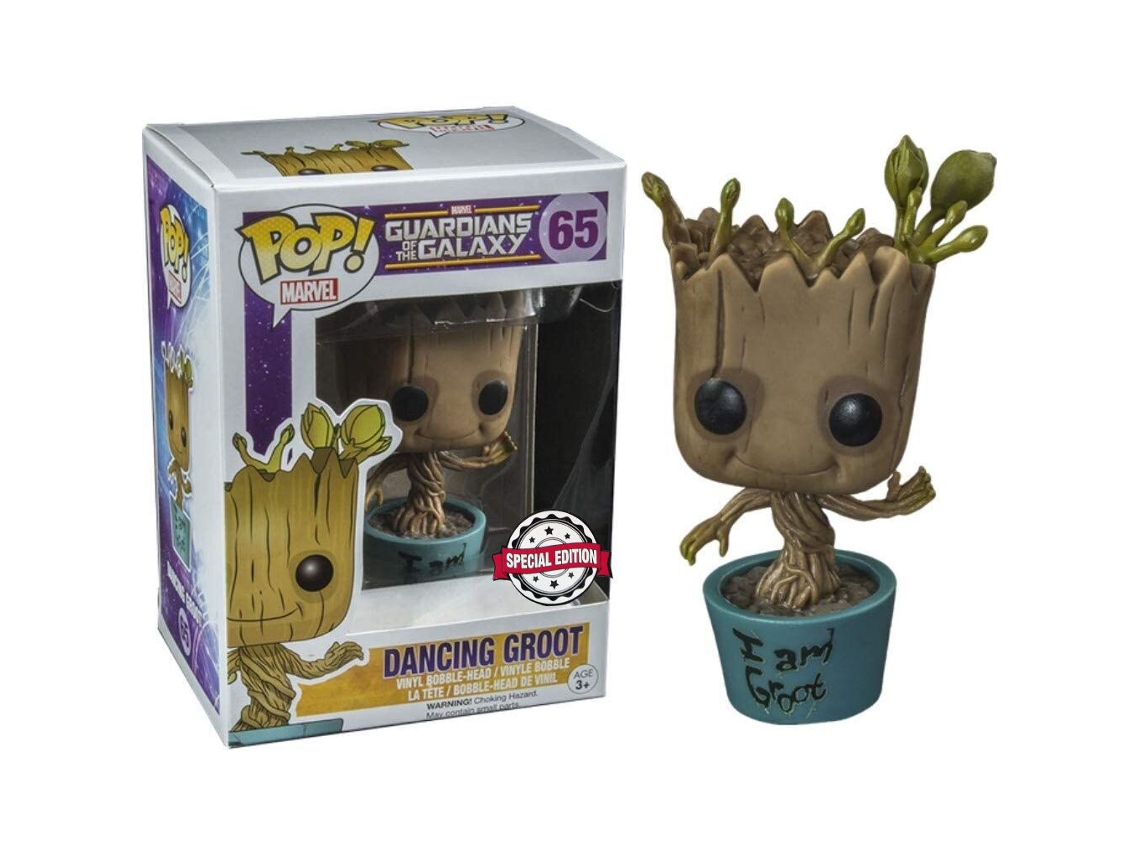 Figura Pop exclusiva de Marvel Guardianes de la Galaxia bailando Soy Groot B.active