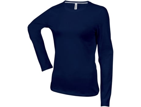 Camiseta de Manga Larga Para Mujer Kariban Col Rond (Tam: L)