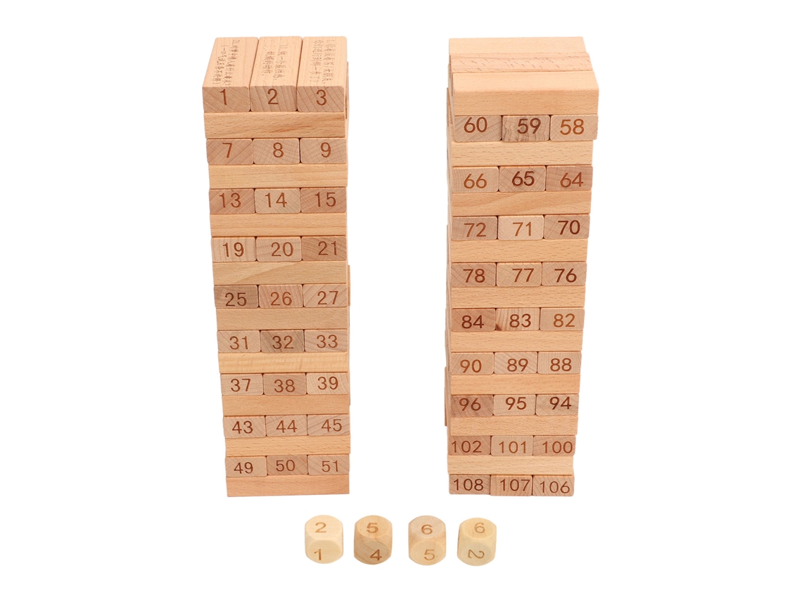 Yncm-juego De Bloques De Madera Apilables Para Niños Y Familia