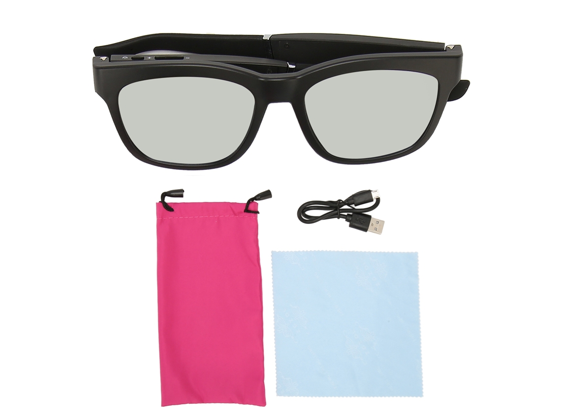 Gafas Inteligentes Bluetooth Con Conductividad Ósea Y Reducción De Ruido 5.0 Para Conducir En Vacaciones En La Playa - Gris Plateado