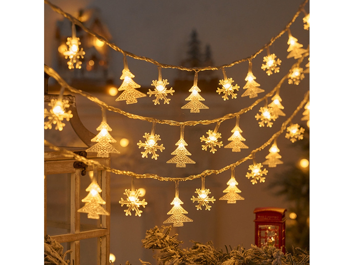 Luces Navideñas De Copo De Nieve Brizlabs, 2 Unidades, 4 M