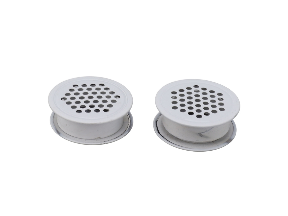 2 Tapas Redondas De Acero Inoxidable Antioxidante Para Rejillas De Ventilación, Ideales Para Armarios De Oficina O Del Hogar.