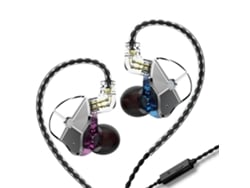 Auriculares De Monitor Intrauditivo Con Cancelación De Ruido 1dd+1ba Doble Controlador Estéreo Hi-fi Cableado Con Micrófono