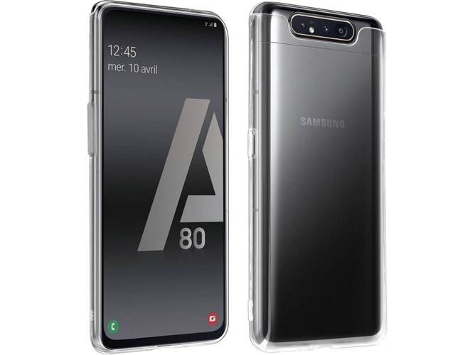 Kit Carcasa y Protector de Cristal Templado Samsung Galaxy A80 AVIZAR 360 Transparente