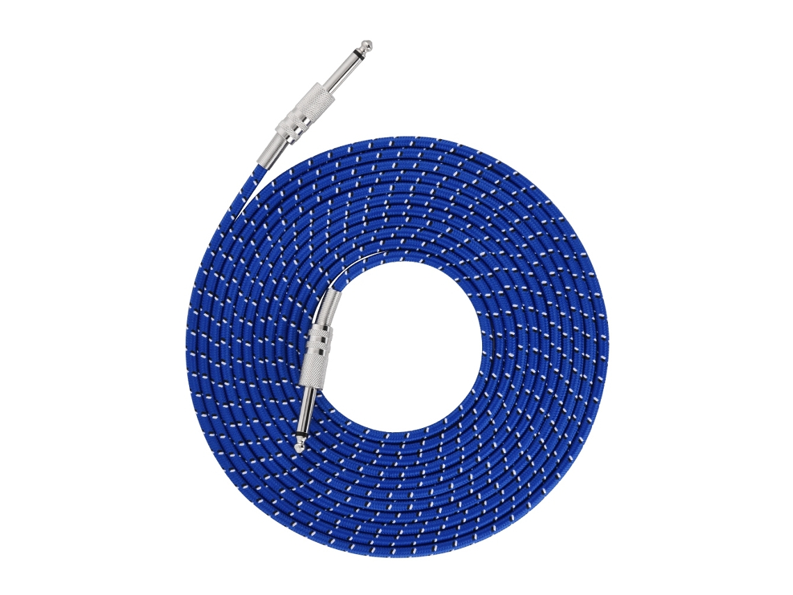 Cable de guitarra con conector mono recto de 6,35 mm y 5 m