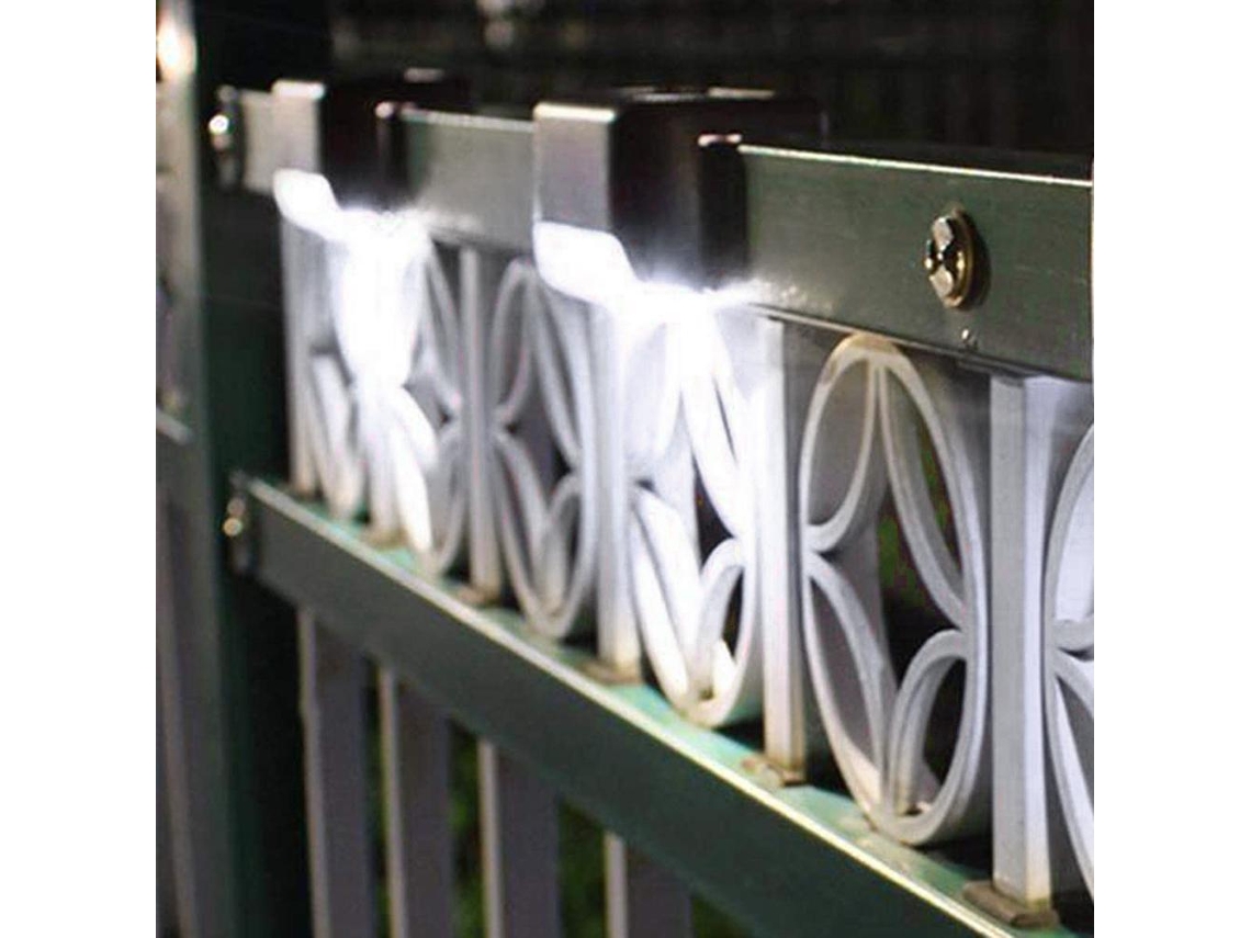 Lámparas solares exteriores 2026 para escaleras, terrazas, fosos y jardines, luces LED blancas impermeables.