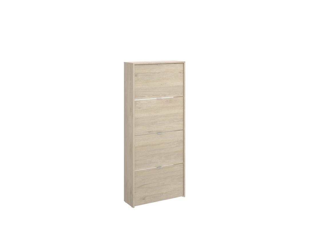 Zapatero con 4 Puertas Jazz Natural MIRAKEMUEBLE 149x61x25cm