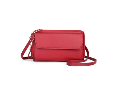 Monedero De Mujer, Bandolera, Bolso Para Teléfono Móvil Multifuncional De Gran Capacidad, Vino Tinto ZMDECQNA