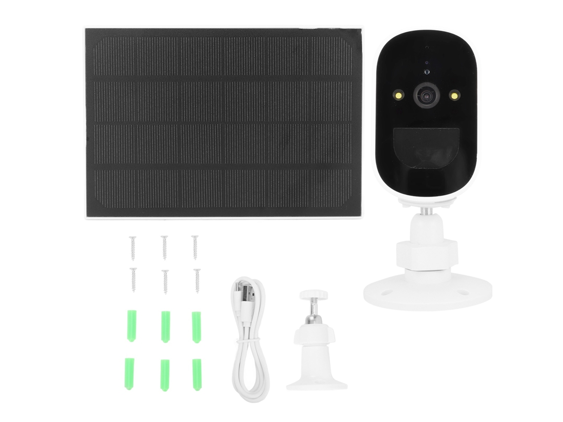 Cámara De Seguridad Solar Inalámbrica Wifi Con Visión Nocturna Hd 1080p Para Uso En Exteriores Con Detección Inteligente.