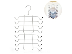 Percha metálica plegable para camisetas, organizador de armario y ahorrador de espacio