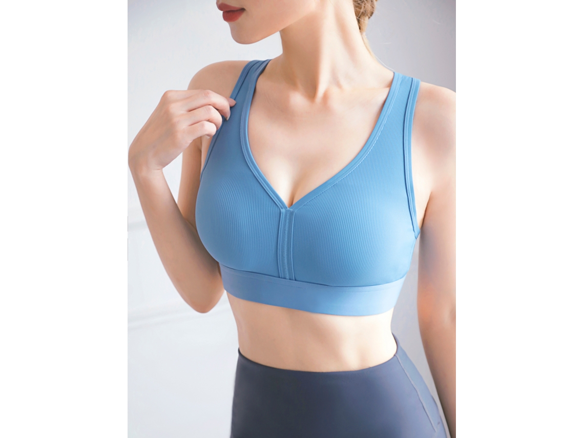 2026rebe-sujetador Deportivo De Yoga Para Mujer Con Costuras V Neck Sin Armadura Para Entrenamiento Correr Y Ejercicio