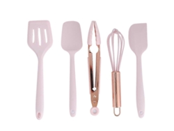 Juego de cocina de silicona con 5 piezas, almohadilla de silicona, raspador y batidor de huevos. Nostalgia88.