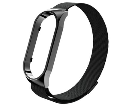 Pulsera para Xiaomi Mi Band 5 y 6 Malla Milanesa Cierre Magnético Negro AVIZAR