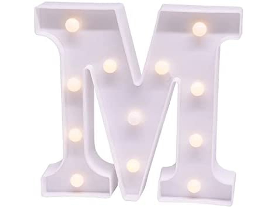 Letras com Luzes Led para Decoração de Interiores M