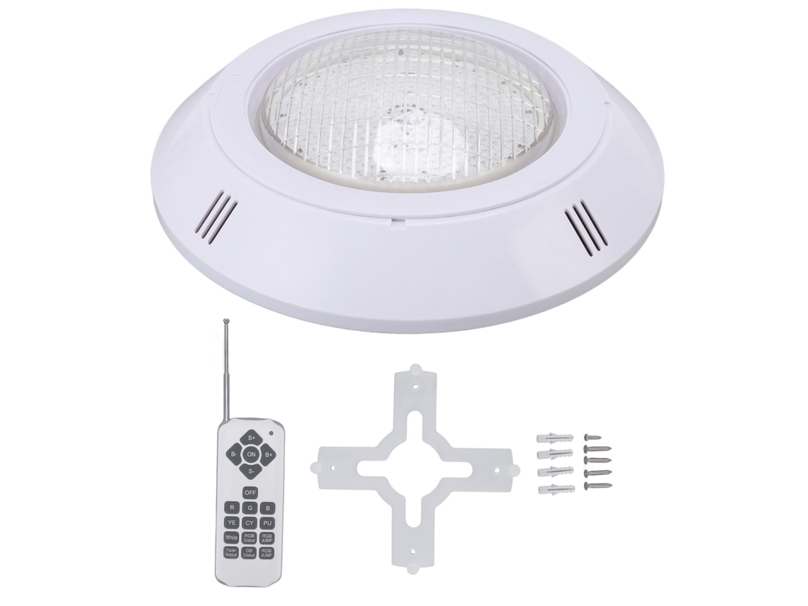 Rebe-luz Led Para Piscina Ac12v Rgb Impermeable Ip68 Control Remoto 18w Transmisión Alta Abs Durable