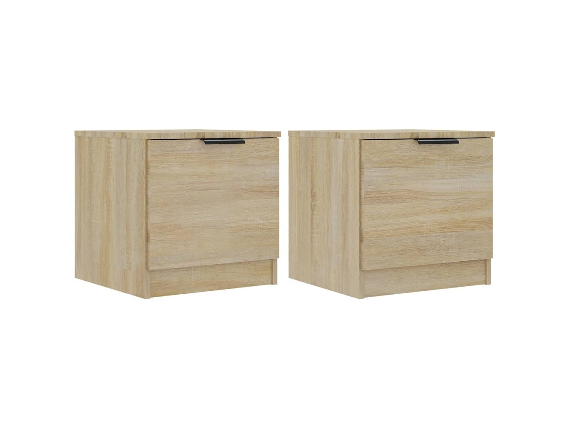 Mesitas de Noche LOVELY HOME Mesinha 2 Pcs 40X39X40 Cm Carvalho Sonoma