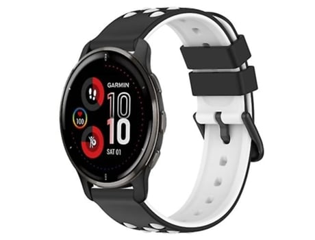 Correa Smartwatch Para Garmin Venu 2 Plus 20Mm Negro-Blanco VENISYMLIS