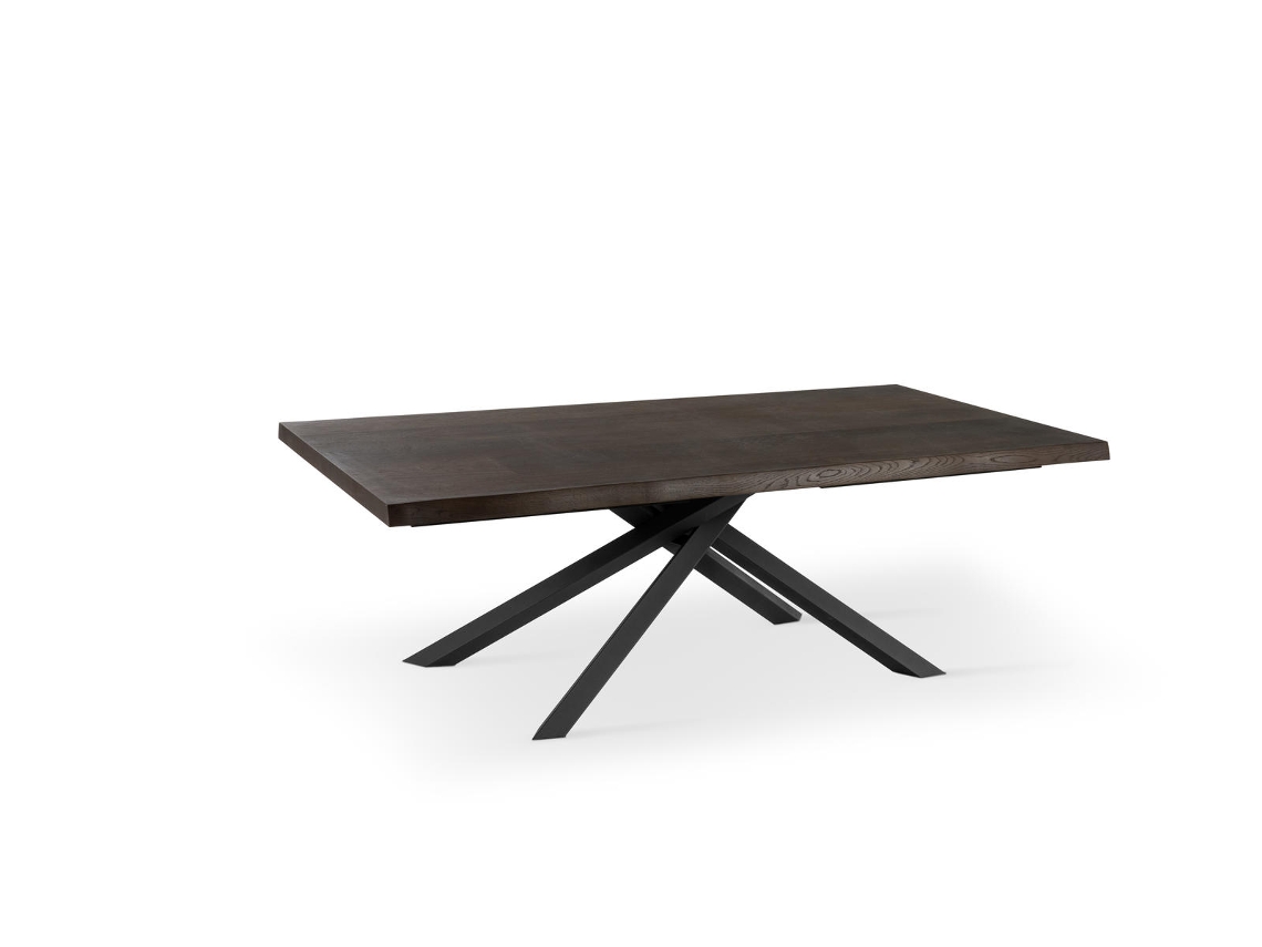 Spike - Mesa Extensible (160/240 x 90 cm) en Fresno Negro STONES
