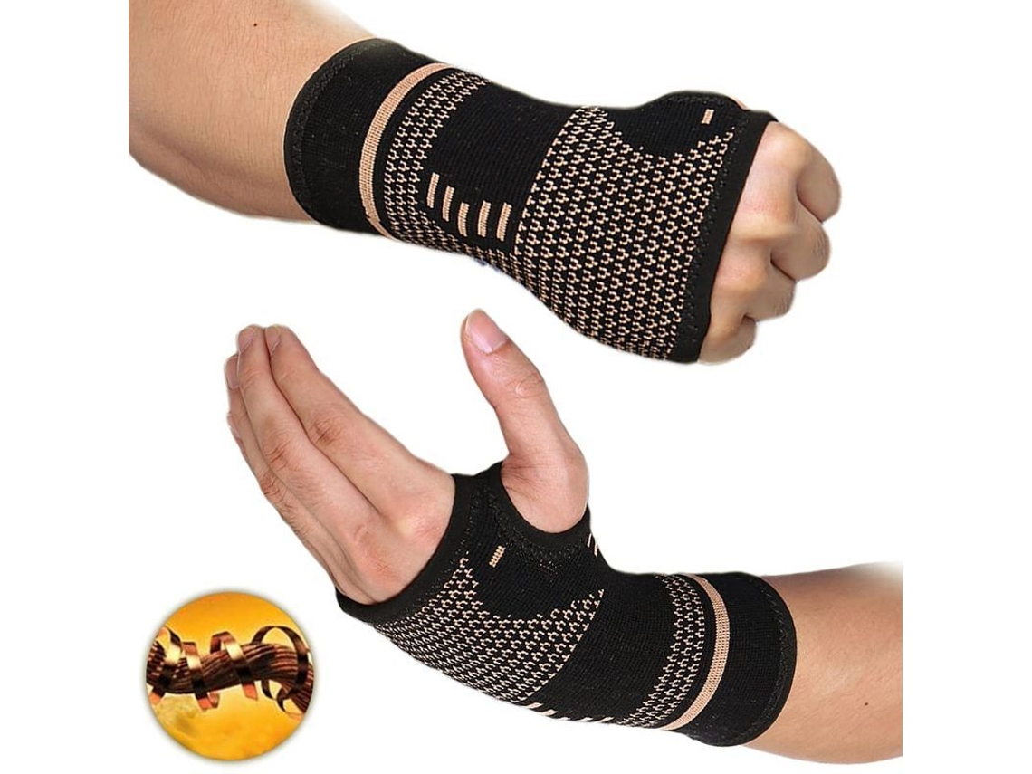 Mangas De Compresión Copper Cuff, Favorecen La Circulación Y Alivian El Dolor, Par, Talla M