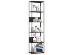 Estantería Industrial Akord Metálica Negro 50 Cm 6 Estantes  En Color Negro 50x32x192 Cm