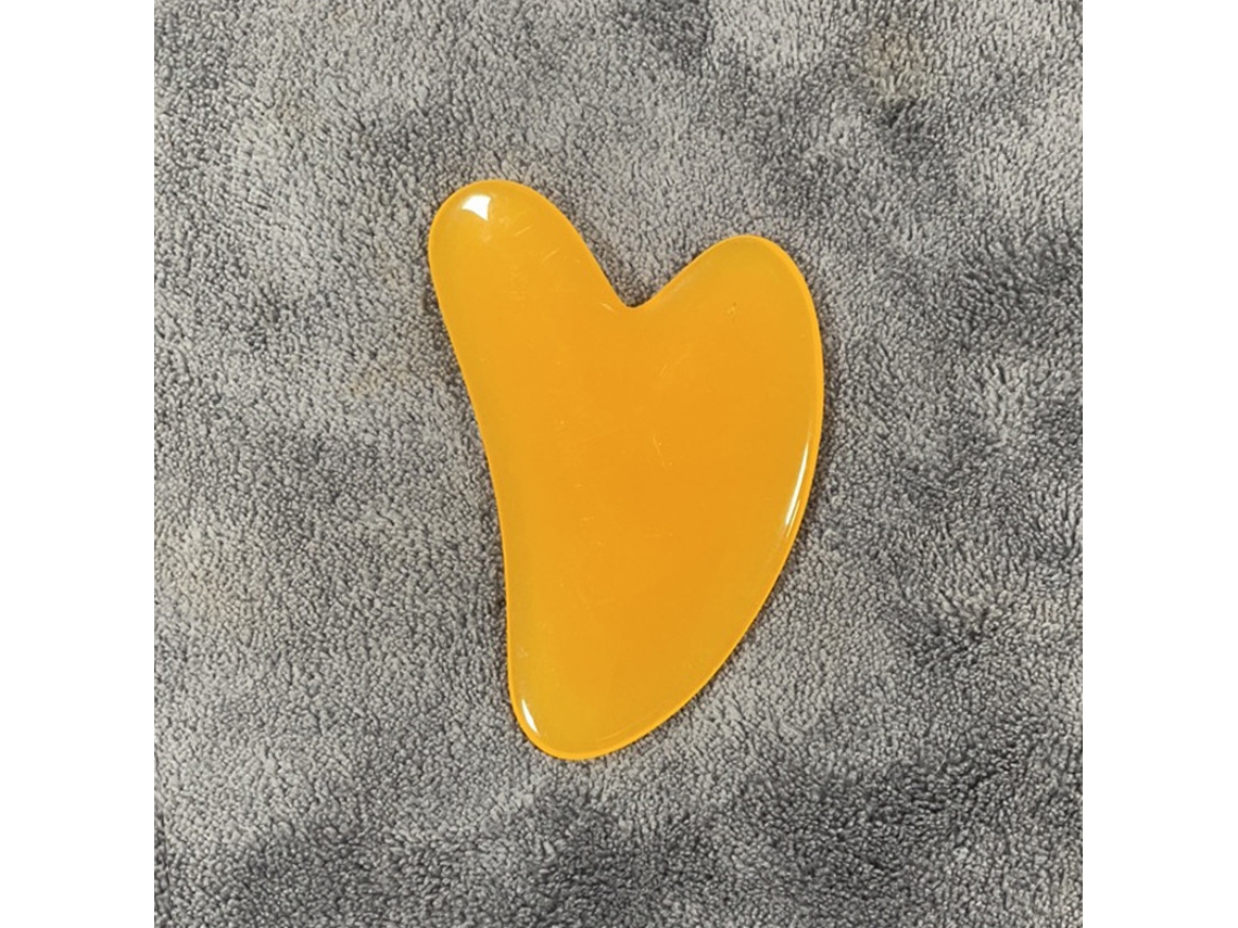 (amarillo C) 1 Tablero De Gua Sha De Resina En Forma De Corazón, Masajeador Facial, Herramienta De Masaje Spa