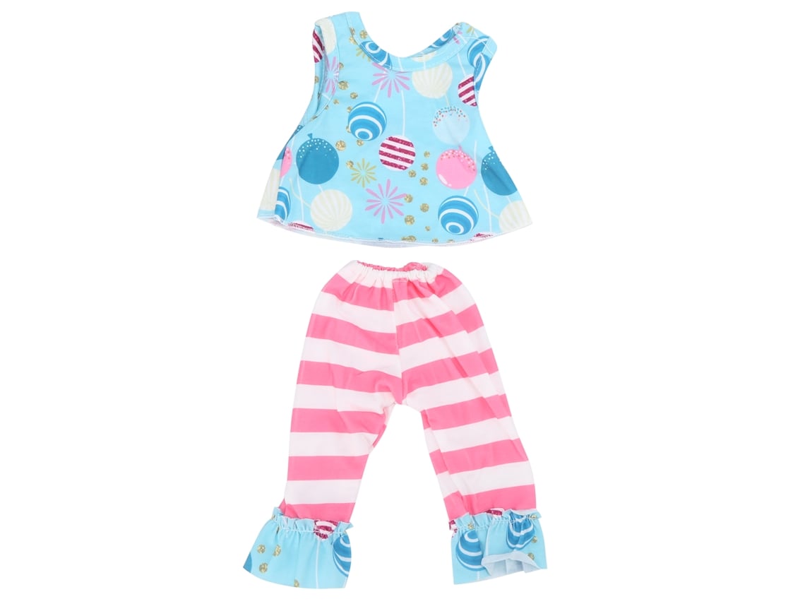 Rebe-roupas Para Bonecas De 18 Polegadas: Blusas E Calças Com Design Exquisito, Acessórios De Moda Qd18-081