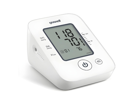 Tensiómetro digital YE660D Yuwell De brazo Automático Brazalete (22-45cm) Con memoria Pantalla grande Blanco