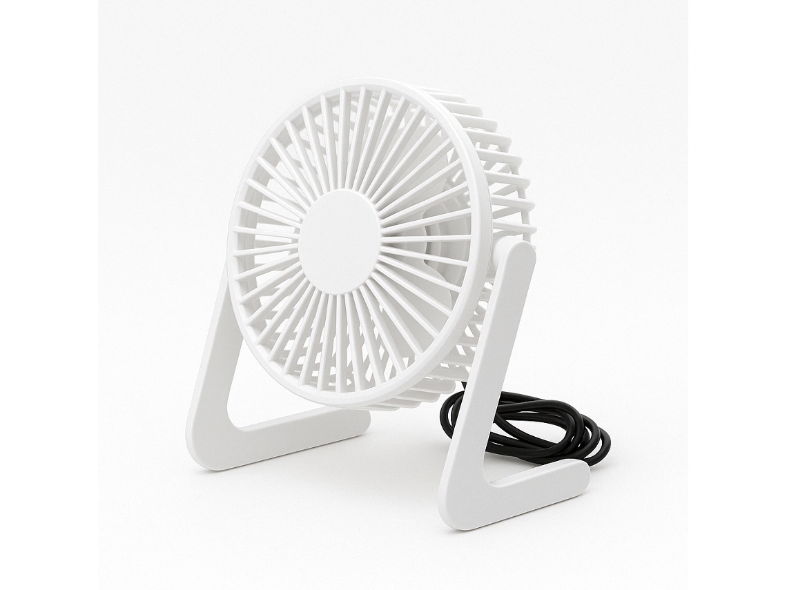 Ventoinha De Secretária | Compacta, Silenciosa, Ligação Com Cabo Usb Mayou Sd2138 Branco