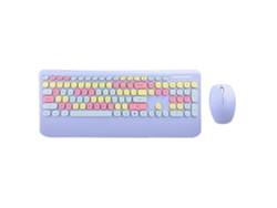 Teclado y ratón inalámbricos de 2,4 GHz con teclas redondas para portátil Everley891