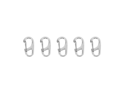 5pcs Porta-chaves Edc De Liga De Alumínio Com Gancho De Liberação Rápida Durável Carabiner(silver)