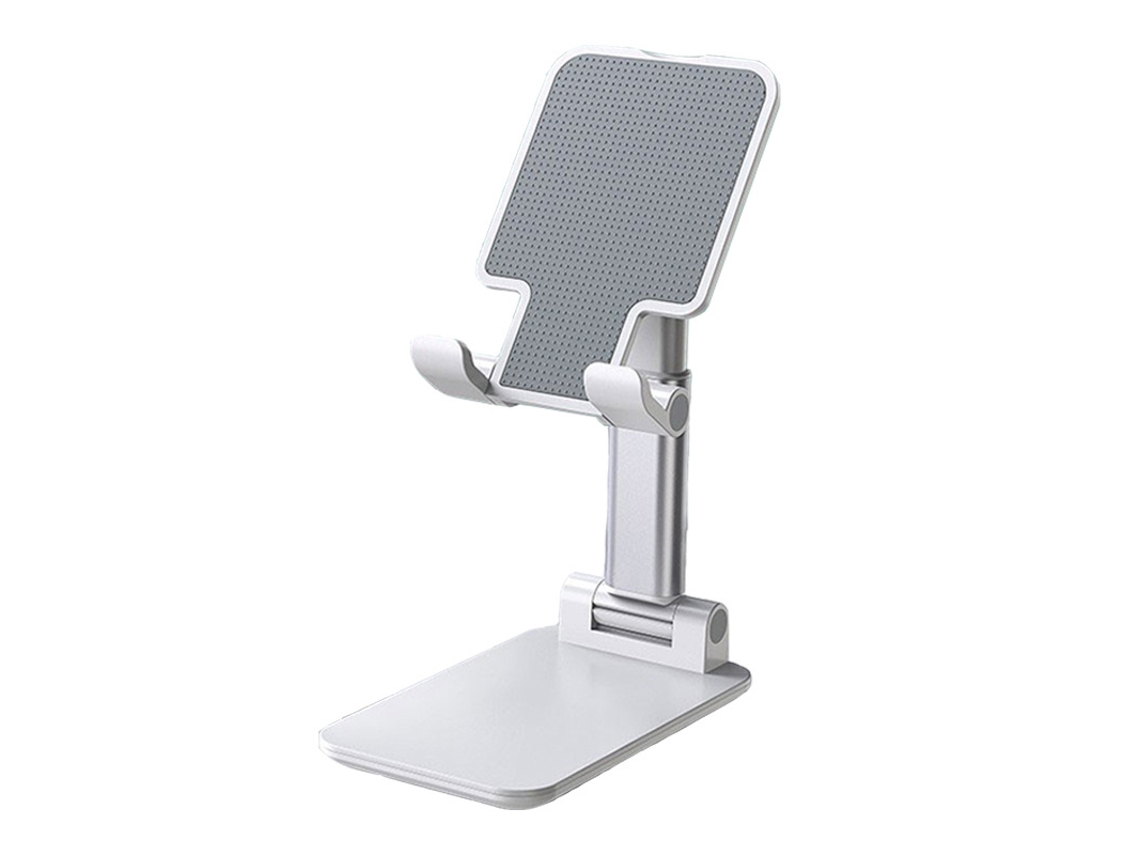 Usb | Oficina - Soporte Blanco Para Smartphone/tablet Es Ajustable En Altura Y Plegable. Cuenta Con Iluminación Led Integrada Y Puerto Usb.