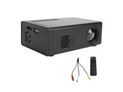 Projetor Portátil 1080p Hd Com Controle Remoto Usb Interface Multimídia Para Smartphone Tablet Laptop Preto Plug Uk