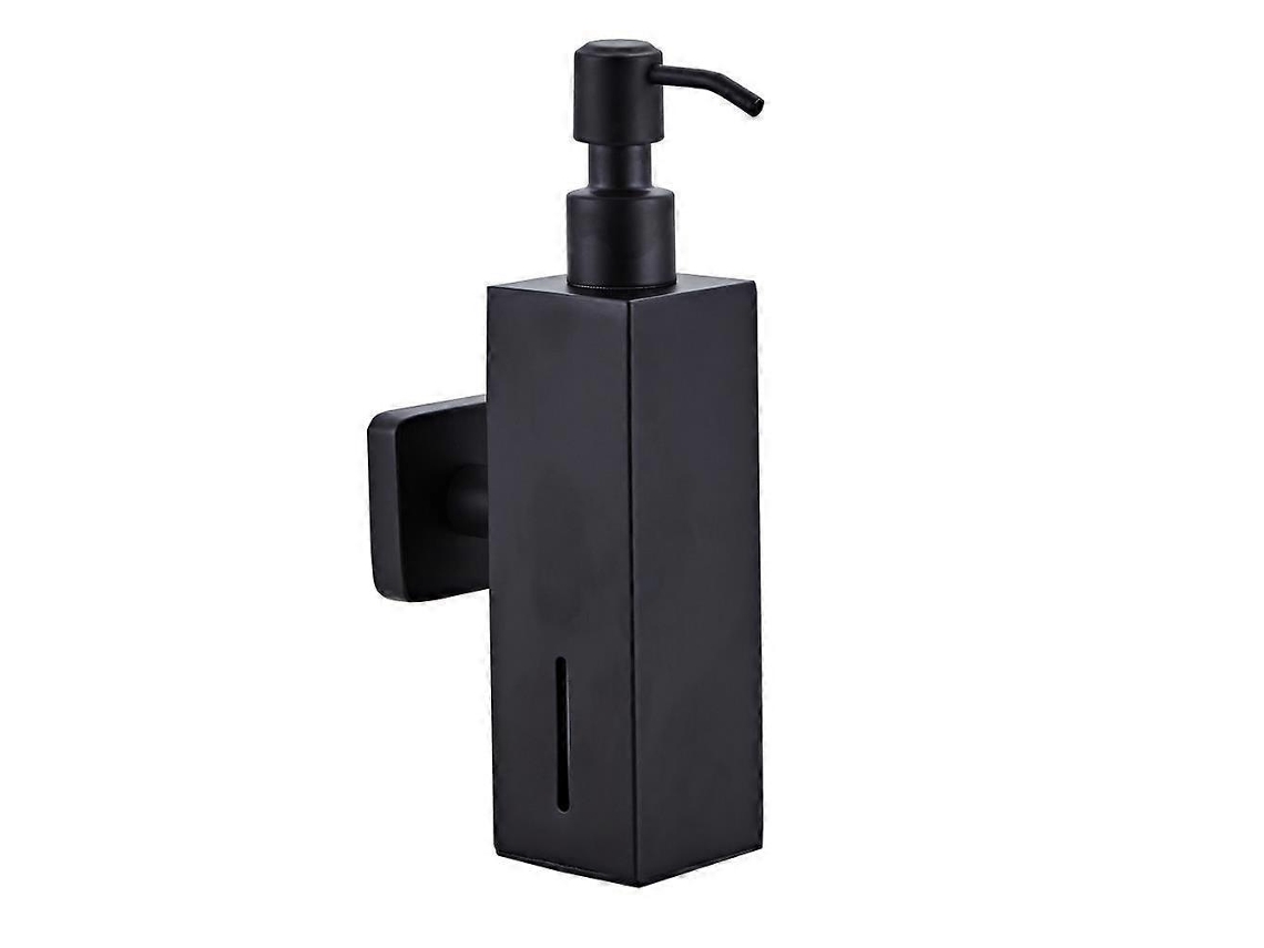 Dispensador de jabón de pared para baño, ideal para hoteles, cuadrado, color negro Rosewell