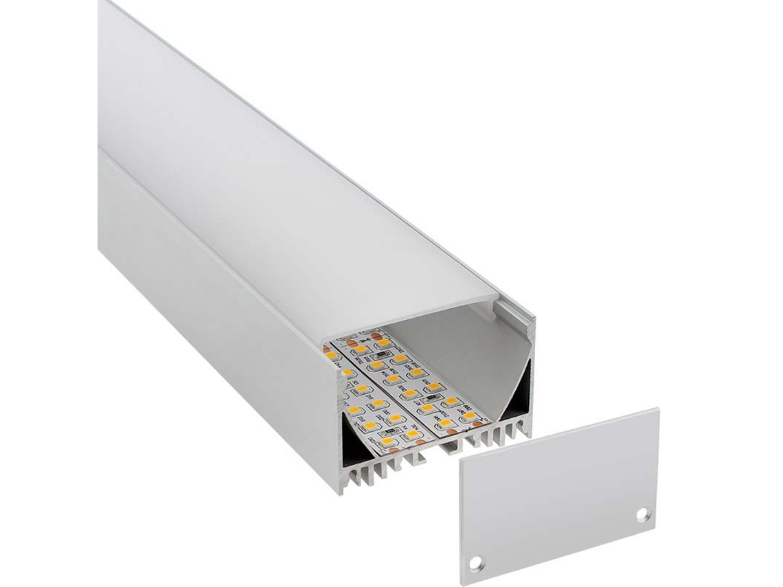 Perfil Aluminio Zak Para Tiras Led 2 Metros LEDBOX