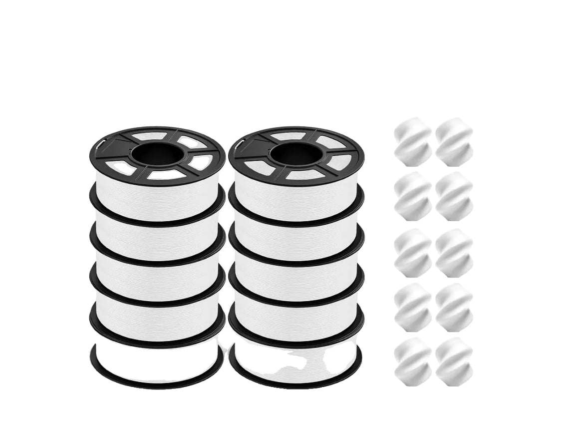 Filamento De Impresora 3d, Varios Materiales Disponibles, Alta Resistencia A Temperaturas, Pla P Blanco 11kg Oem