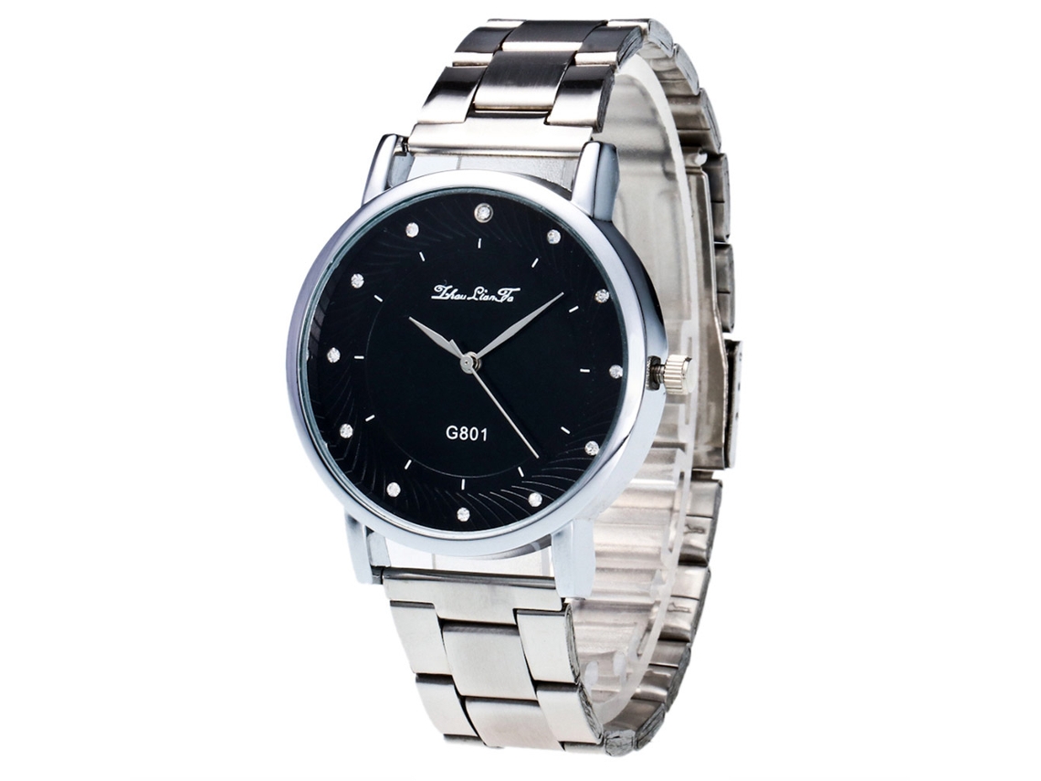 Reloj De Pulsera Redondo De Aleación Moderno Con Esfera Simple Display Analógico De Cuarzo Zhoulianfa