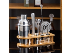 Juego De Coctelera Profesional De 10 Piezas De Acero Inoxidable, Herramientas De Barman Para Mezclar Bebidas (550 Ml) Gertiz