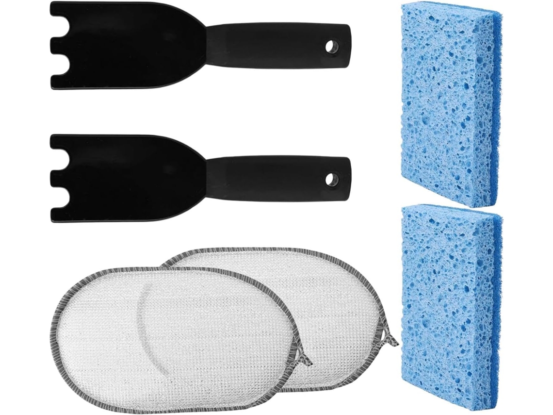 Limpieza De Parrillas - Ayudas Para La Limpieza De Barbacoas Con Esponjas Raspador De Parrillas, Para El Patio,