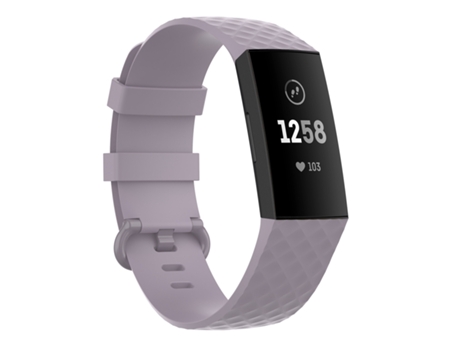 Correa de reloj colorida con hebilla de TPU para Fitbit Charge 4 / Charge 3 / Charge 3 SE, Talla: S (púrpura claro)